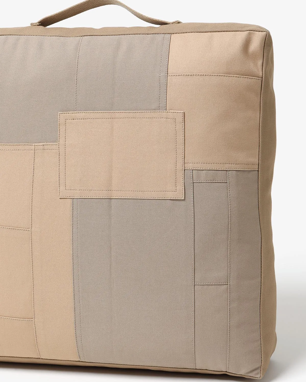 SQUARE CUSHION S UPCYCLED PATCHWORK COTTON