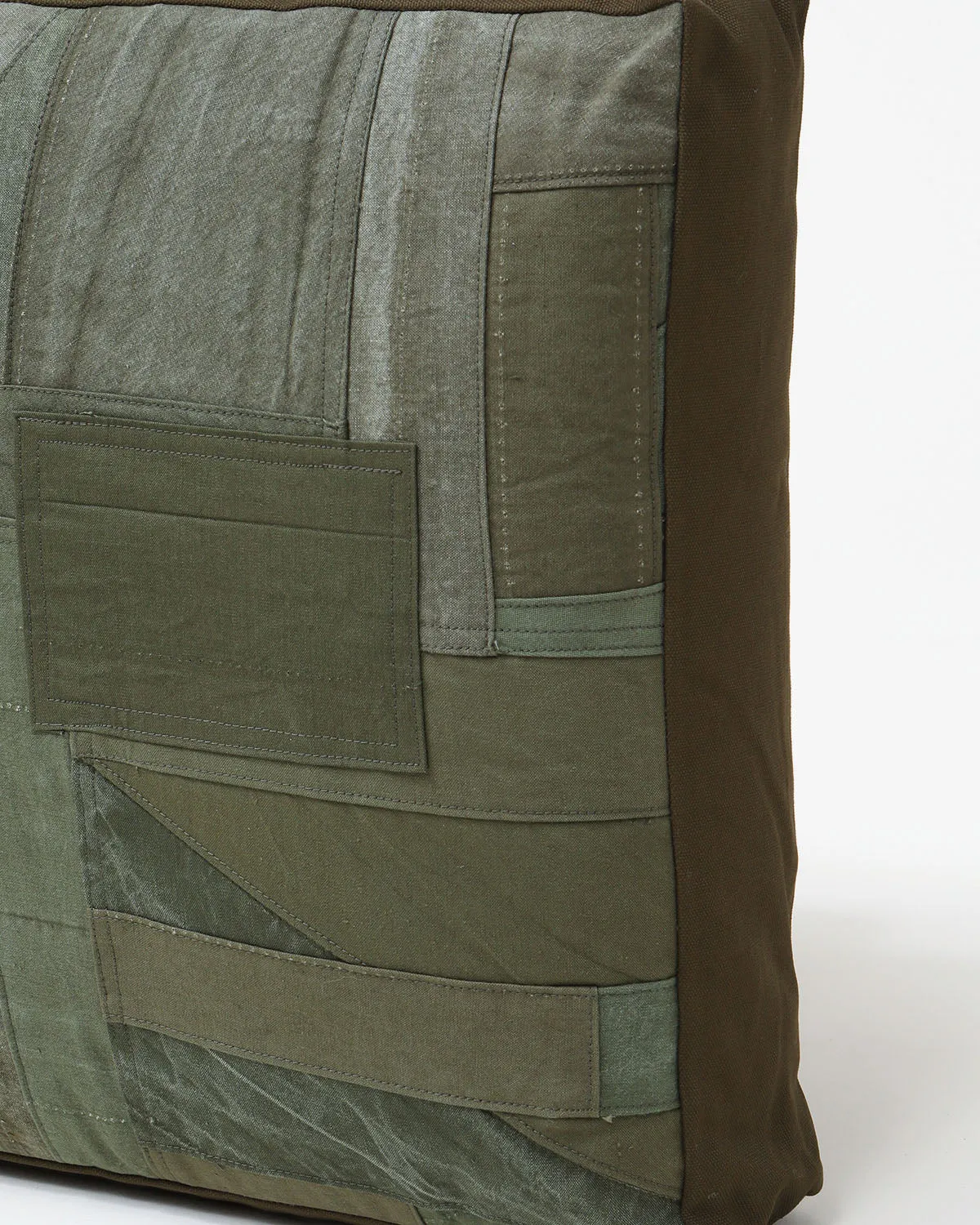 SQUARE CUSHION S UPCYCLED PATCHWORK COTTON