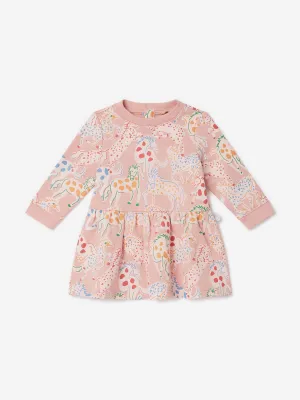 Stella McCartney Baby Girls Horse Sweater Dress in Pink