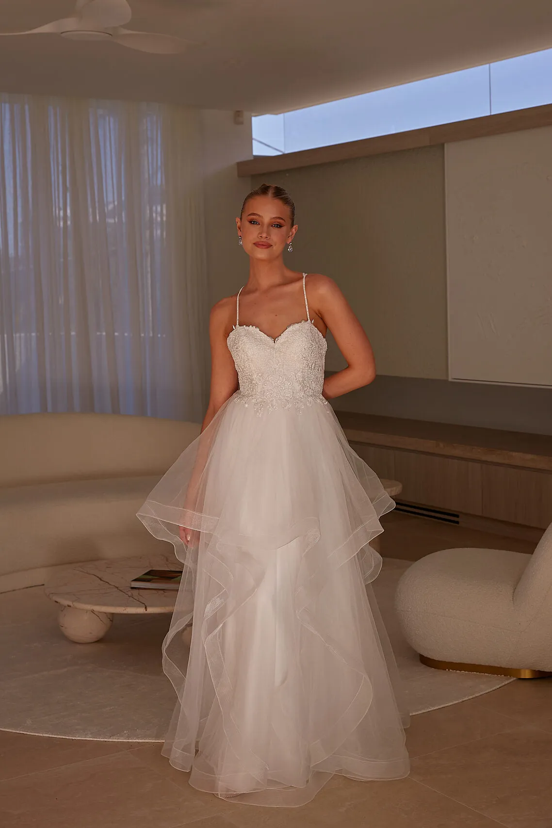 Tania Olsen PO24102 BOURNE Debutante Gown - Pure White
