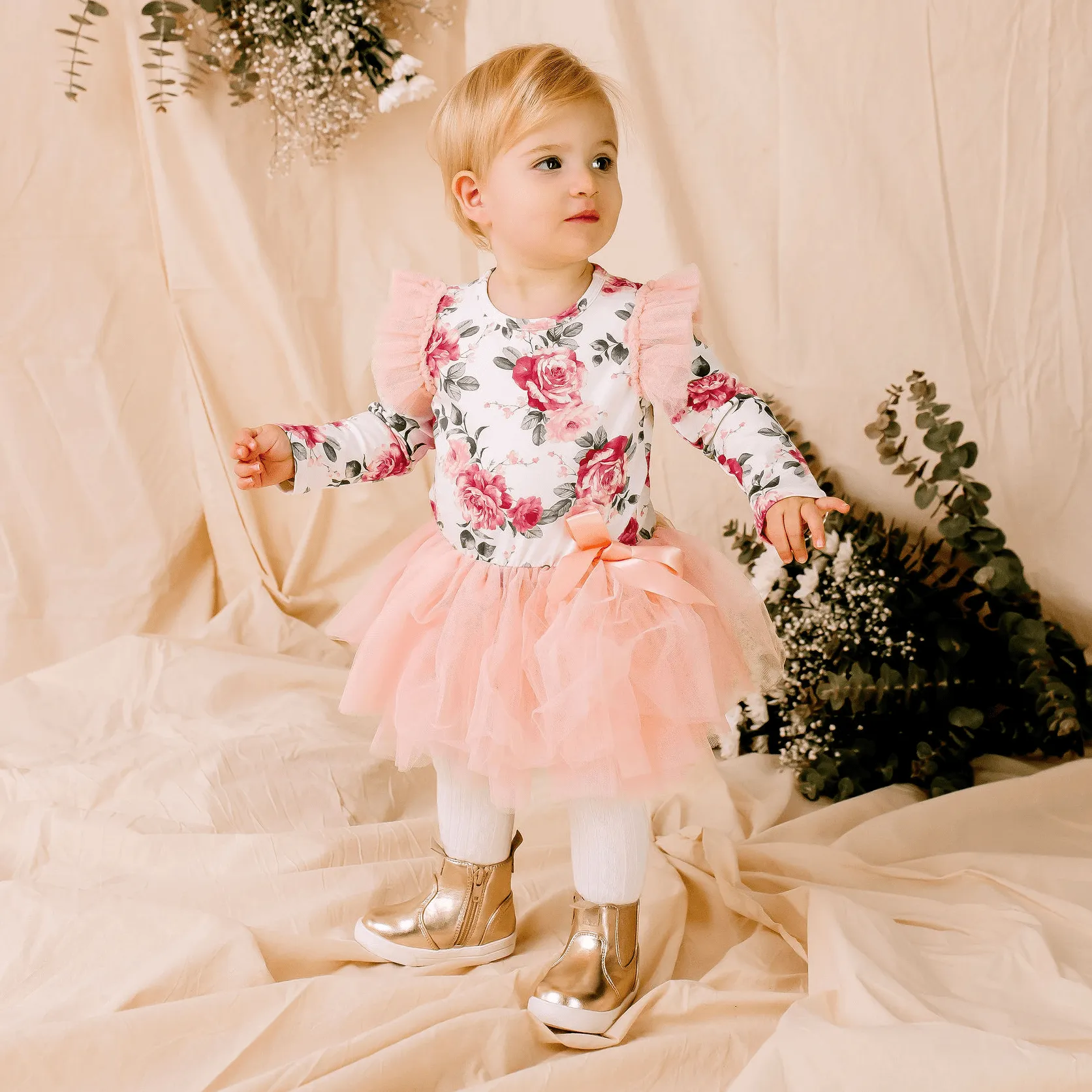 Tilly Floral L/S Tutu Romper
