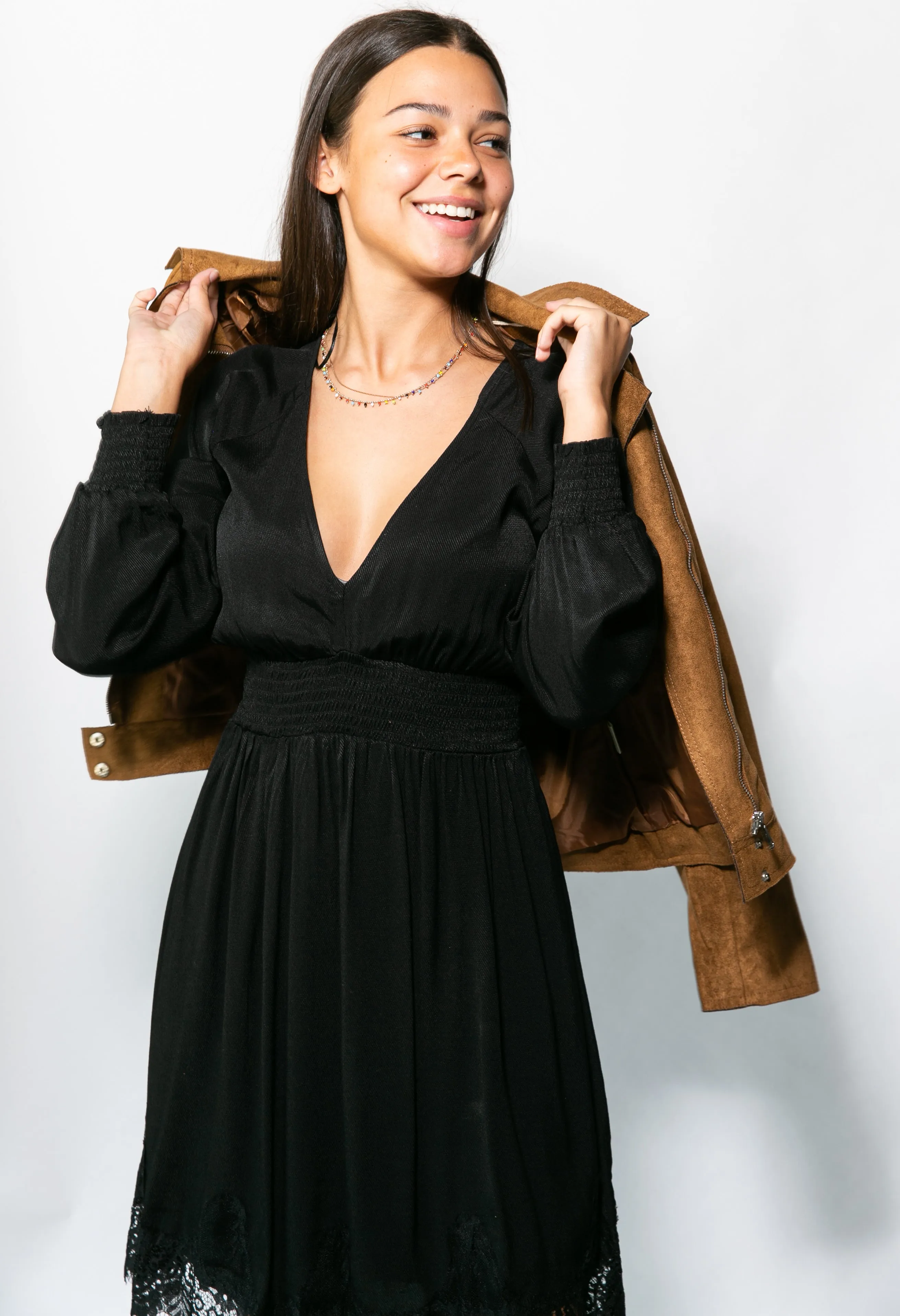 Vegan Suede Moto Jacket