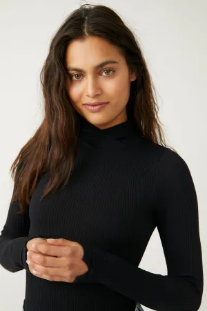 XYZ Recycled Turtleneck Bodysuit Black