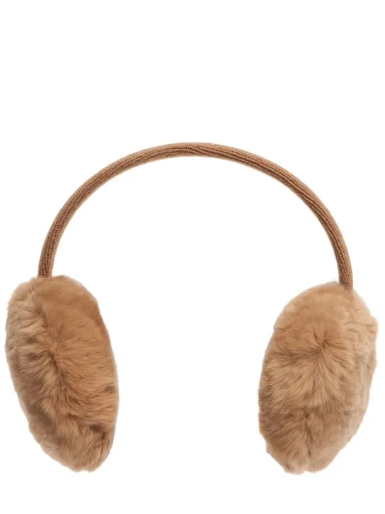 Yves Salomon Enfant   Wool &amp; cashmere earmuffs w/ fur 