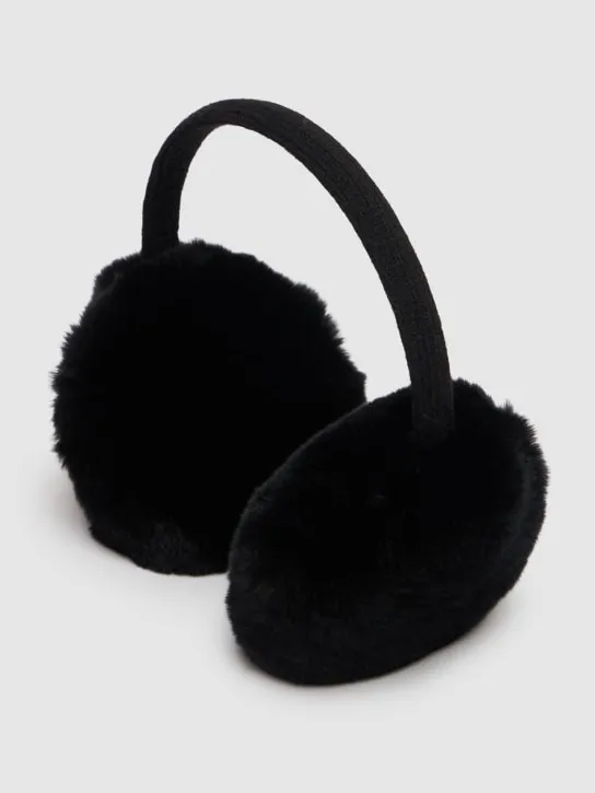 Yves Salomon Enfant   Wool &amp; cashmere earmuffs w/ fur 