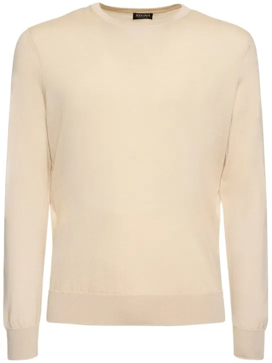 Zegna   Cashmere &amp; silk crewneck sweater 