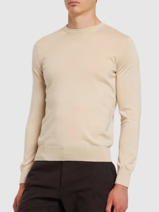 Zegna   Cashmere &amp; silk crewneck sweater 